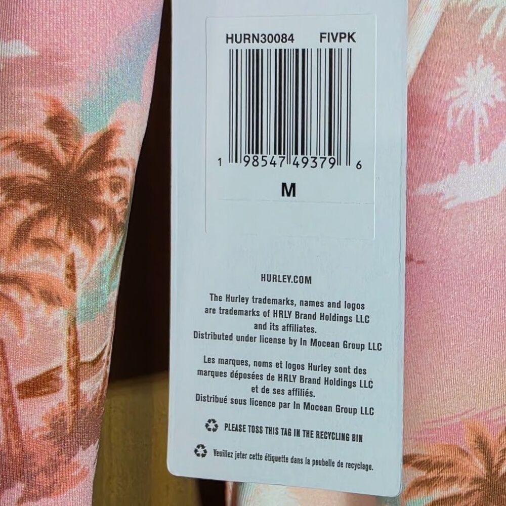 Hurley Long Sleeve Zip Front One Piece Swimsuit Medium Floral NWT Surfer Beachy - Picture 3 of 10